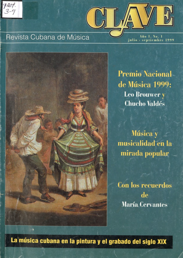 Clave : Revista cubana de música. - Cover Page